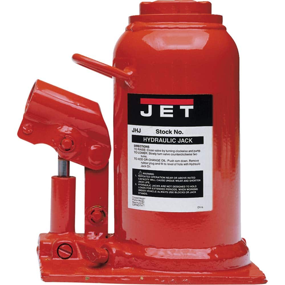 Jet - Manual Bottle, Screw, Ratchet & Hydraulic Jacks Type: Hydraulic Jack Load Capacity (Ton): 12-1/2 (Inch) - Eagle Tool & Supply