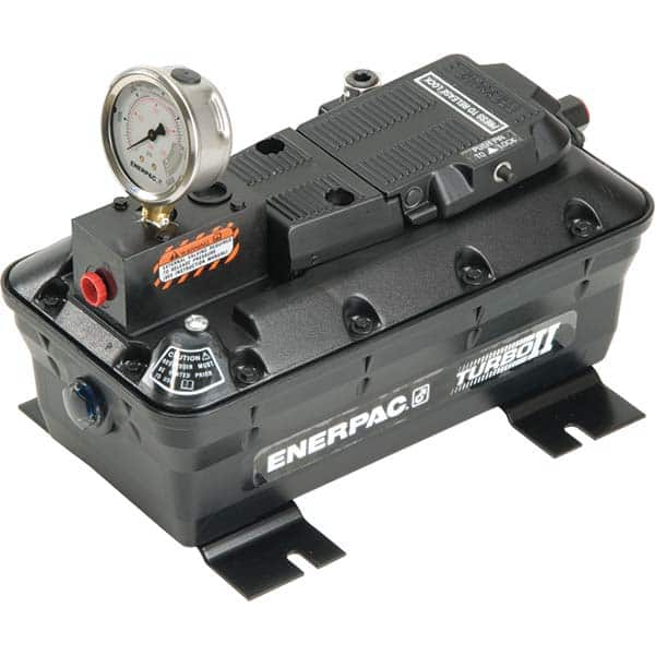 Enerpac - Power Hydraulic Pumps & Jacks Type: Air-Hydraulic Oil Capacity: 120 cu. in. - Eagle Tool & Supply