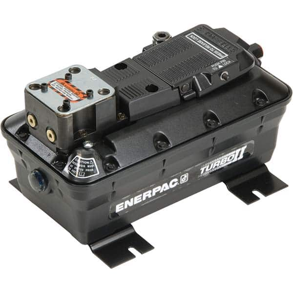 Enerpac - Power Hydraulic Pumps & Jacks Type: Air-Hydraulic Oil Capacity: 127 cu. In. - Eagle Tool & Supply