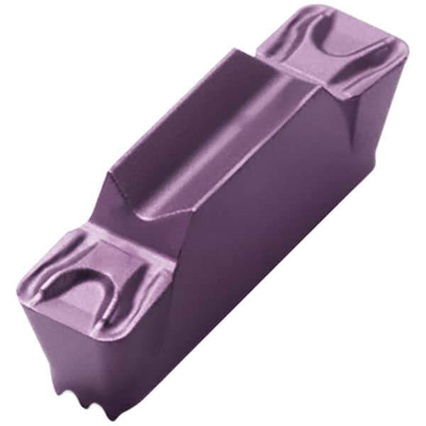 Seco - LCMF, 4mm Cutting Width, FT, TGH1050 Grade, Double End Multi-Directional Turning Insert - TiAlN/TiSiN Finish, 0.4mm Corner Radius - Eagle Tool & Supply