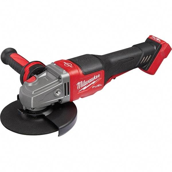 Milwaukee Tool - 4-1/2 - 6" Wheel Diam, 9,000 RPM, Cordless Angle & Disc Grinder - 5/8-11 Spindle, 18 Volts, Side Exhaust - Eagle Tool & Supply