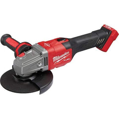 Milwaukee Tool - 4-1/2 - 6" Wheel Diam, 9,000 RPM, Cordless Angle & Disc Grinder - 5/8-11 Spindle, 18 Volts, Side Exhaust - Eagle Tool & Supply