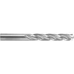 3.8 mm Dia. × 3.8 mm Shank × 22 mm Flute Length × 55 mm OAL, 5xD, 150°, TA, 3 Flute, External, Round Solid Carbide Drill - Exact Industrial Supply