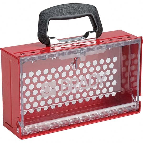 Brady - Group Lockout Boxes Portable or Wall Mount: Portable & Wall Mount Maximum Number of Padlocks: 12 - Eagle Tool & Supply