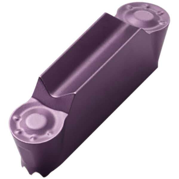 Seco - LCMF, 6mm Cutting Width, MP, TGH1050 Grade, Double End Multi-Directional Turning Insert - TiAlN/TiSiN Finish, 0.4mm Corner Radius - Eagle Tool & Supply