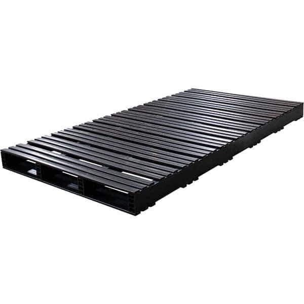 Custom Built Plastic Pallets - 39" Long x 74" & Wide x 4-1/2" High Plastic Pallet - 1,500 Lb Static Capacity, 500 Lb Dynamic Capacity, Black - Eagle Tool & Supply