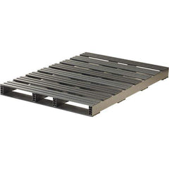 Custom Built Plastic Pallets - 60" Long x 42" & Wide x 4-1/2" High Plastic Pallet - 3,000 Lb Static Capacity, 750 Lb Dynamic Capacity, Black - Eagle Tool & Supply
