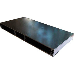 Custom Built Plastic Pallets - 24" Long x 48" & Wide x 4.4" High Plastic Pallet - 1,500 Lb Static Capacity, 500 Lb Dynamic Capacity, Black - Eagle Tool & Supply