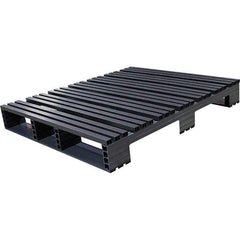 Custom Built Plastic Pallets - 48" Long x 40" & Wide x 6-1/2" High Plastic Pallet - 1,500 Lb Static Capacity, 500 Lb Dynamic Capacity, Black - Eagle Tool & Supply
