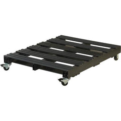 Custom Built Plastic Pallets - 48" Long x 40" & Wide x 9" High Plastic Pallet - 1,500 Lb Static Capacity, 750 Lb Dynamic Capacity, Black - Eagle Tool & Supply