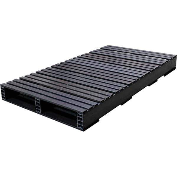 Custom Built Plastic Pallets - 27" Long x 51-1/2" & Wide x 4-1/2" High Plastic Pallet - 1,500 Lb Static Capacity, 500 Lb Dynamic Capacity, Black - Eagle Tool & Supply