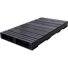 Custom Built Plastic Pallets - 27" Long x 51-1/2" & Wide x 4-1/2" High Plastic Pallet - 1,500 Lb Static Capacity, 500 Lb Dynamic Capacity, Black - Eagle Tool & Supply