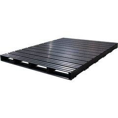 Custom Built Plastic Pallets - 60" Long x 80" & Wide x 4-1/2" High Plastic Pallet - 1,500 Lb Static Capacity, 500 Lb Dynamic Capacity, Black - Eagle Tool & Supply