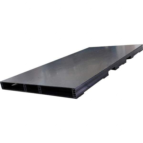 Custom Built Plastic Pallets - 96" Long x 48" & Wide x 4.4" High Plastic Pallet - 1,500 Lb Static Capacity, 500 Lb Dynamic Capacity, Black - Eagle Tool & Supply