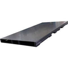 Custom Built Plastic Pallets - 96" Long x 48" & Wide x 4.4" High Plastic Pallet - 1,500 Lb Static Capacity, 500 Lb Dynamic Capacity, Black - Eagle Tool & Supply