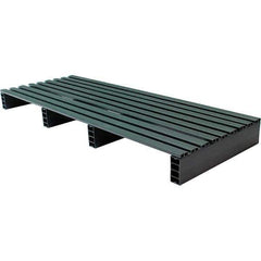 Custom Built Plastic Pallets - 18" Long x 48" & Wide x 4" High Plastic Pallet - 1,000 Lb Static Capacity, 250 Lb Dynamic Capacity, Black - Eagle Tool & Supply