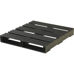 Custom Built Plastic Pallets - 36" Long x 32" & Wide x 4-1/2" High Plastic Pallet - 3,000 Lb Static Capacity, 500 Lb Dynamic Capacity, Black - Eagle Tool & Supply