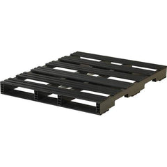Custom Built Plastic Pallets - 48" Long x 40" & Wide x 4-1/2" High Plastic Pallet - 3,000 Lb Static Capacity, 750 Lb Dynamic Capacity, Black - Eagle Tool & Supply