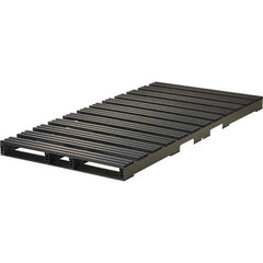 Custom Built Plastic Pallets - 96" Long x 48" & Wide x 5" High Plastic Pallet - 6,000 Lb Static Capacity, 1,500 Lb Dynamic Capacity, Black - Eagle Tool & Supply