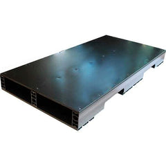 Custom Built Plastic Pallets - 48" Long x 24" & Wide x 4.4" High Plastic Pallet - 1,500 Lb Static Capacity, 500 Lb Dynamic Capacity, Black - Eagle Tool & Supply