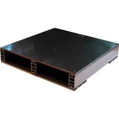 Custom Built Plastic Pallets - 24" Long x 24" & Wide x 4.4" High Plastic Pallet - 1,500 Lb Static Capacity, 500 Lb Dynamic Capacity, Black - Eagle Tool & Supply