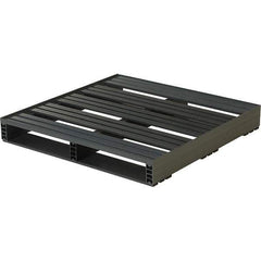 Custom Built Plastic Pallets - 36" Long x 36" & Wide x 5" High Plastic Pallet - 3,000 Lb Static Capacity, 500 Lb Dynamic Capacity, Black - Eagle Tool & Supply