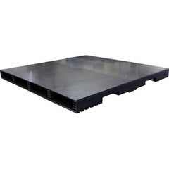 Custom Built Plastic Pallets - 60" Long x 60" & Wide x 4.4" High Plastic Pallet - 1,500 Lb Static Capacity, 500 Lb Dynamic Capacity, Black - Eagle Tool & Supply