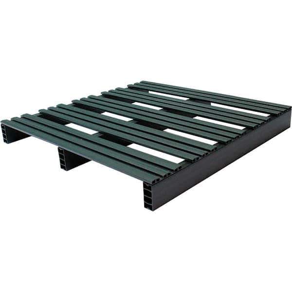 Custom Built Plastic Pallets - 36" Long x 36" & Wide x 4" High Plastic Pallet - 1,000 Lb Static Capacity, 250 Lb Dynamic Capacity, Black - Eagle Tool & Supply