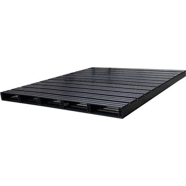Custom Built Plastic Pallets - 72" Long x 83" & Wide x 4-1/2" High Plastic Pallet - 1,500 Lb Static Capacity, 500 Lb Dynamic Capacity, Black - Eagle Tool & Supply