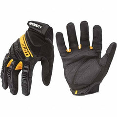 ironCLAD - Size S (7), ANSI Cut Lvl A2, Abrasion Lvl 4, Cut Resistant Gloves - 9" Long, Uncoated, Unlined, Hook & Loop Cuff, Black, Paired - Eagle Tool & Supply