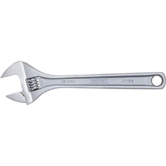 Proto - Adjustable Wrenches; Wrench Type: Adjustable ; Wrench Size (Inch): 12 ; Jaw Capacity (Inch): 1-1/2 ; Material: Steel ; Finish/Coating: Chrome ; ANSI Spec: B107.8m - Exact Industrial Supply