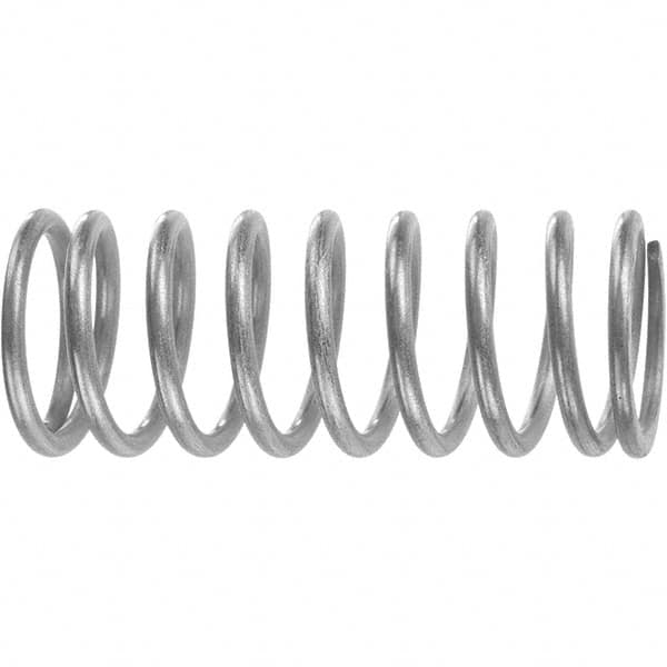 Compression Spring: 1.351″ OD, 2.25″ Free Length 0.225″ Wire Dia, 272.973 lb Max Load, 500.991 lb/in Spring Rate, Music Wire