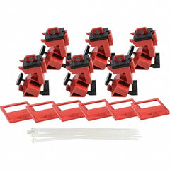 Brady - Pack of 6 Single-Pole Circuit Breaker Lockouts - Eagle Tool & Supply