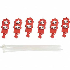 Brady - Pack of 6 Single-Pole Circuit Breaker Lockouts - Eagle Tool & Supply