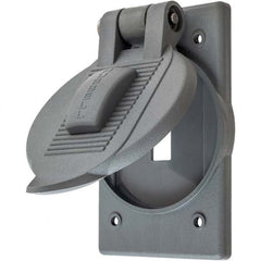 Hubbell Wiring Device-Kellems - Weatherproof Box Covers Cover Shape: Round Number of Holes in Outlet: 1 - Eagle Tool & Supply