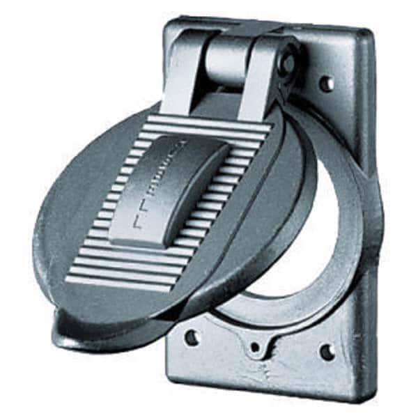 Hubbell Wiring Device-Kellems - Weatherproof Box Covers Cover Shape: Round Number of Holes in Outlet: 1 - Eagle Tool & Supply