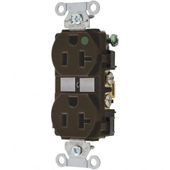 Hubbell Wiring Device-Kellems - 125V 20A NEMA 6-20R Hospital Grade White Straight Blade Duplex Receptacle - Eagle Tool & Supply