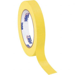 Tape Logic - Pack of (12), 60 Yd Rolls 3/4" Yellow Crepe Paper Masking Tape - Eagle Tool & Supply