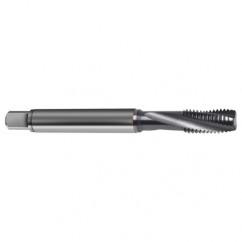 M10x1.5 4HX 3-Flute Cobalt Semi-Bottoming 15 degree Spiral Flute Tap-TiCN - Eagle Tool & Supply