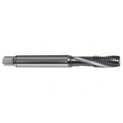 M8x1.25 4HX 3-Flute Cobalt Semi-Bottoming 15 degree Spiral Flute Tap-TiCN - Eagle Tool & Supply