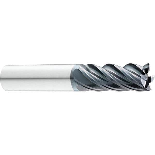 SGS - 3/16" Diam, Variable Pitch, 1/2" LOC, 5 Flute Solid Carbide Roughing Corner Radius End Mill - Eagle Tool & Supply