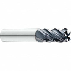 SGS - 1/2" Diam, Variable Pitch, 1" LOC, 5 Flute Solid Carbide Roughing Corner Radius End Mill - Eagle Tool & Supply