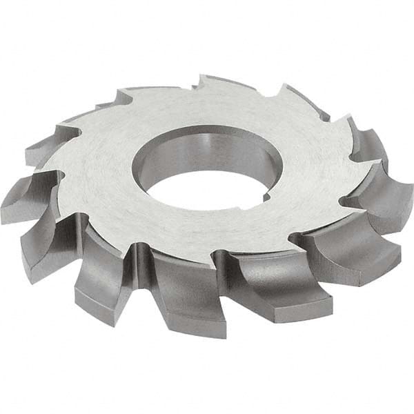 Corner Rounding End Mill: 3.5″ Radius, 3/4″ Diam, 4 Flutes, High Speed Steel 3″ OAL, 1/2″ Shank Dia, TiN Finish, Single End