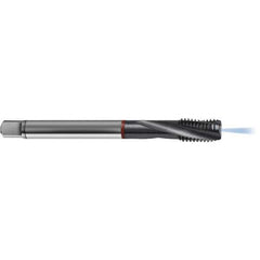 Guhring - 3/4-10 UNC 4 Flute 2BX Bottoming Spiral Flute Tap - High Speed Steel, TiCN Finish, 4.9213" OAL, Right Hand Flute, Right Hand Thread, H6/H7, Series 4375 - Eagle Tool & Supply