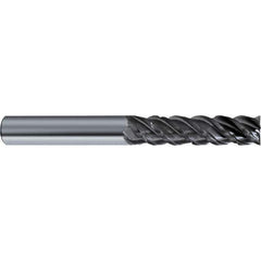 Guhring - 1/2", 4 Flute, Single End, Solid Carbide, Corner Chamfer End Mill - 4-1/2" OAL, 48° Helix, Right Hand Flute, 2 LOC, Right Hand Cut - Eagle Tool & Supply