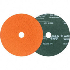 WALTER Surface Technologies - 6" Diam 7/8" Hole 100 Grit Fiber Disc - Ceramic - Eagle Tool & Supply