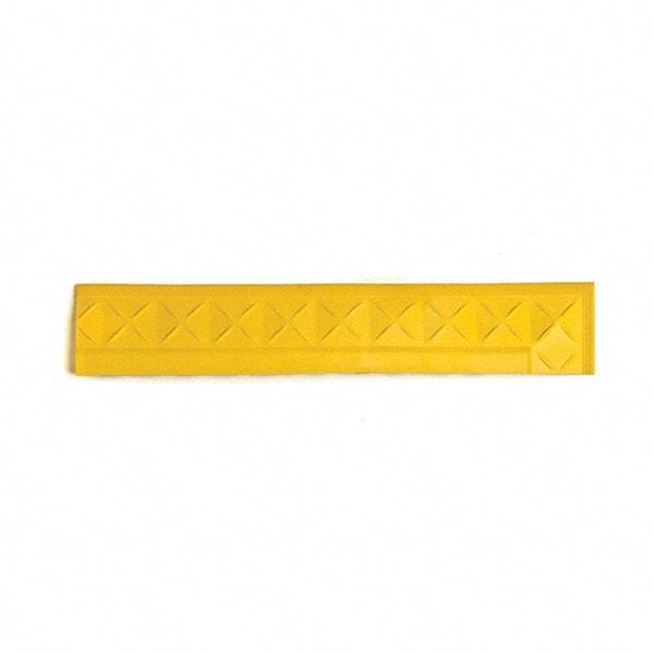 Ergo Advantage - 22" Long x 4" Wide x 1" Thick, Anti-Fatigue Modular Matting Anti-Fatigue Flooring - Female, 1 Interlocking Side, Yellow, For Dry Areas - Eagle Tool & Supply