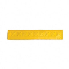 Ergo Advantage - 22" Long x 4" Wide x 1" Thick, Anti-Fatigue Modular Matting Anti-Fatigue Flooring - Female, 1 Interlocking Side, Yellow, For Dry Areas - Eagle Tool & Supply