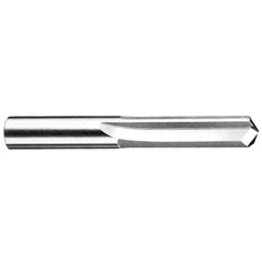 ‎#43 Dia. × 0.089″ Shank × 3/4″ Flute Length × 1-3/4″ OAL, 3xD, 140°, Uncoated, 2 Flute, External, Round Solid Carbide Drill - Exact Industrial Supply