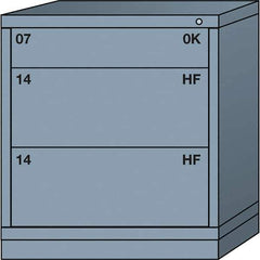Lyon - 3 Drawer, Standard Bench Height -Multiple Drawer Access Cabinet - Steel, 30" Wide x 28-1/4" Deep x 33-1/4" High, Dove Gray - Eagle Tool & Supply